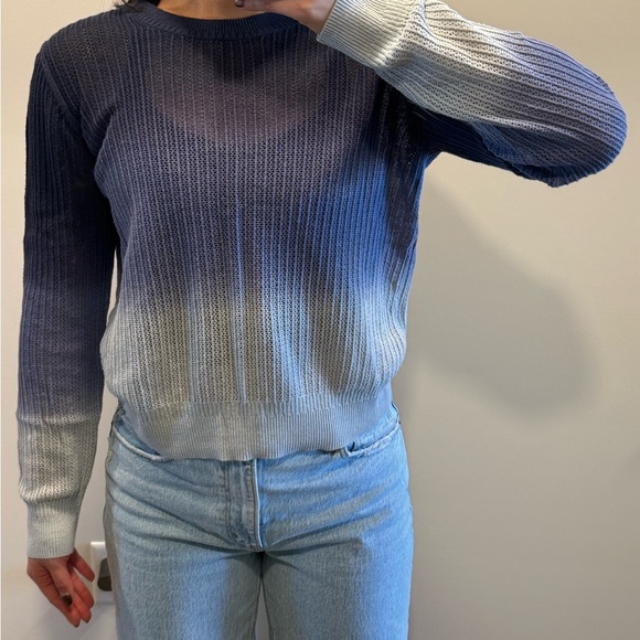 Marine Layer Jess Crewneck Sweater in Blue Ombre - Medium / Blue Ombre - Picture 2 of 7